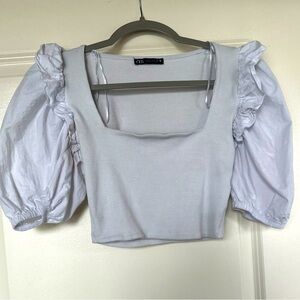 Babydoll Puff-Sleeve Zara Shirt